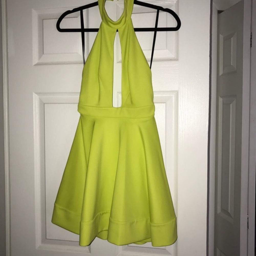 Bebe neon yellow dress